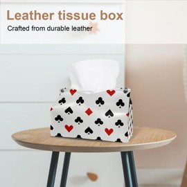 2 Pack Tissue Box Cover Holder, Purple Iris Painting Rectangle Leather Tissue Case, Decorative Organizer for Tabletop, Bathroom, Car, Office