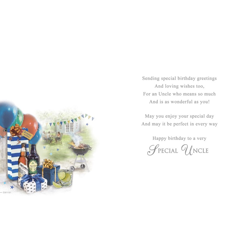 Regal Publishing Special Uncle Birthday Card BBQ - 8 x