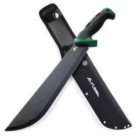 Flissa 11 inch Machete Stainless Steel Tactical Survival Machete Knife w/Sheath