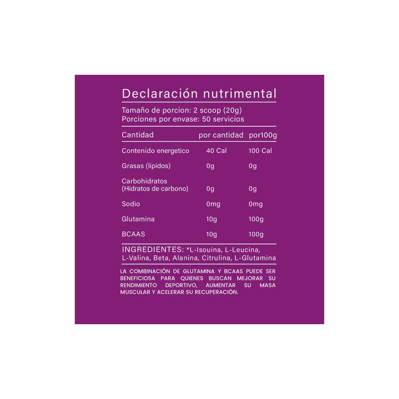 Aminoácidos Bcaas + Glutamina Dalton 1kg Varios Sabores