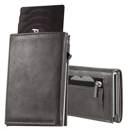TTSTOIEE Credit Card Holder Men's Wallets, Identity Card Holder for Men, Slim Wallet, Credit Card Holder Wallet with Coin Socket, black, Modern
