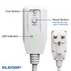 ELEGRP L15630 12AWG Gray LCDI Power Cord Plug for A/C