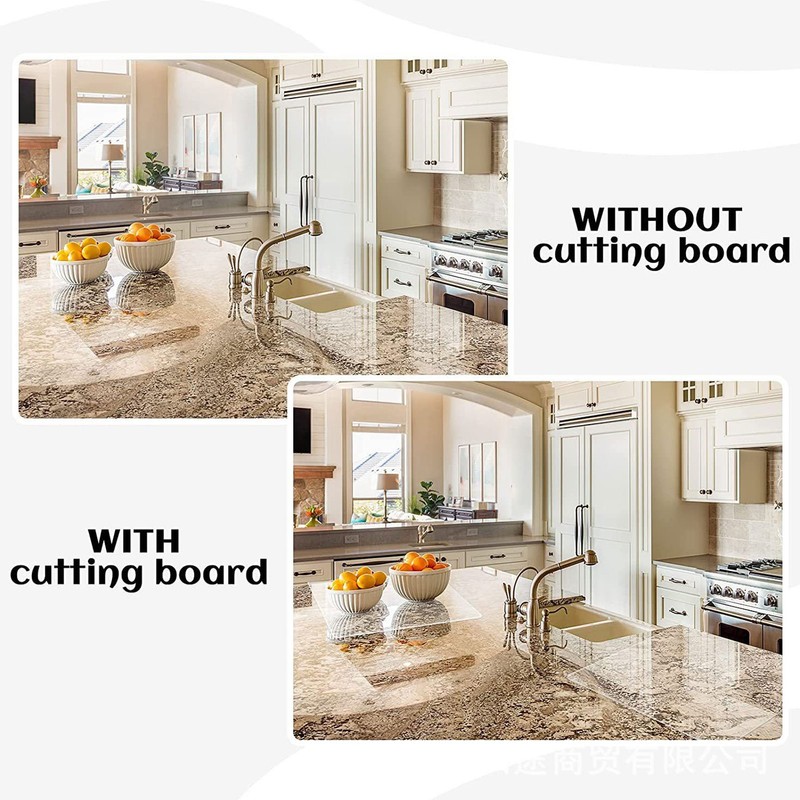 Acrylic Cutting Board Non Slip Clear Cutting Board with Counter