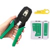 LinaLife RJ45 Crimp Tool Kit Pass Thru Cat5 Cat5e Cat6