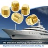 5Pcs Brass Boat Drain Plug, 1/2” NPT Boat Drain Plug,