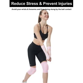 Volleyball Arm Sleeves for Kids Adults, Volleyball Sleeves for Teen Girls Boys, Arm Sleeves Forearm Compression Sleeve (Blue, Small)