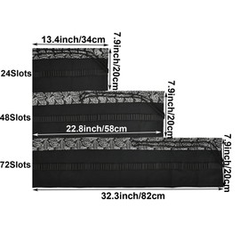 Maydahui 24/48/72 Slots Colored Pencil Wraps Canvas Pencils Roll Holder Pencil Pouch Aesthetic Case Organizer Bag for Art Lovers Artist Drawing(Black Leaf,24 Slots)