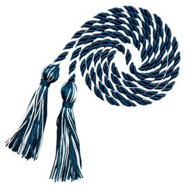Graduation Honor Cords Navy Blue and White Honor Cords with Tassels for Graduation Students