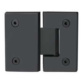 Alise Glass Shower Door Hinges, 180 Degree Shower Door Hinges for Glass Doors,Heavy Duty Stainless Steel Cabinet Hinges,Frameless Shower Doors Hardware Replacement Part,Black