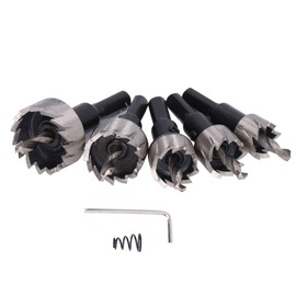 5Pcs Metal Hole Saw 16‑30mm High Speed Steel Wear Resistant High Hardness 7mm Shank Diameter Metal Drilling Bits