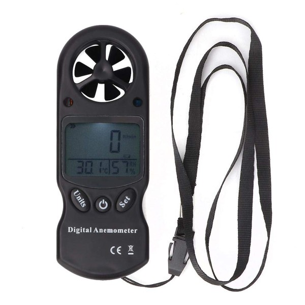 Digital Anemometer, Digital Thermometer Hygrometer Anemometer, 3-in-1 Mini Handheld Multifunction