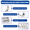 30PCS Stainless Steel Hose Clamps, 1/4" to 7/16" (6-12mm) Adjustable