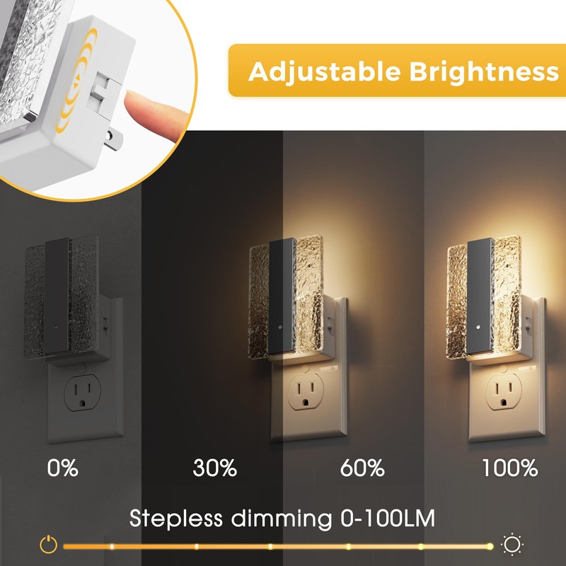 L LOHAS LED Night Lights Plug Into Wall, 2 Pack