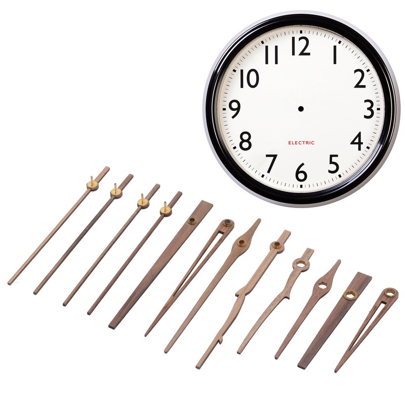 Clock Repairing Replacement Kit with Walnut Wood Hands and Quartz