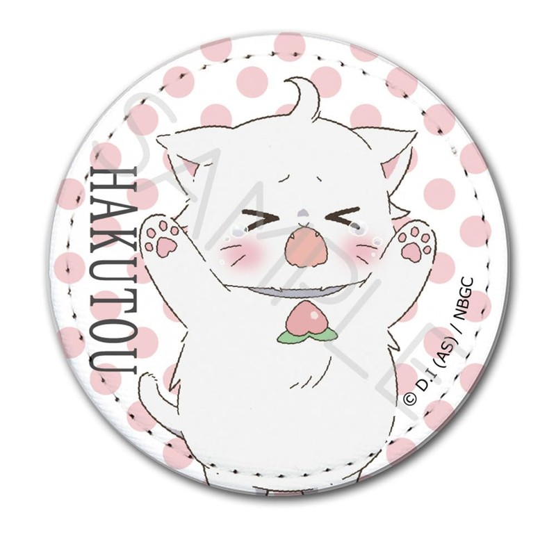 TV Anime "New Boss Nodo Nature" [White Peach] Leather Badge