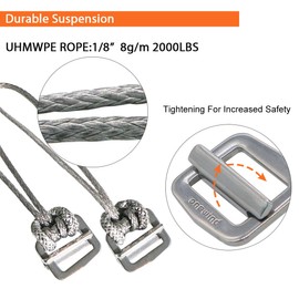 Onewind 2 * 10Ft Hammock Straps Set, Hammock Straps for Trees Heavy Duty Tree-Friendly Straps Hanging Kit with Cinch Buckle 1 Inch Wide 1500 LBS Durable Lightweight No-Stretch and Easy to Set Up