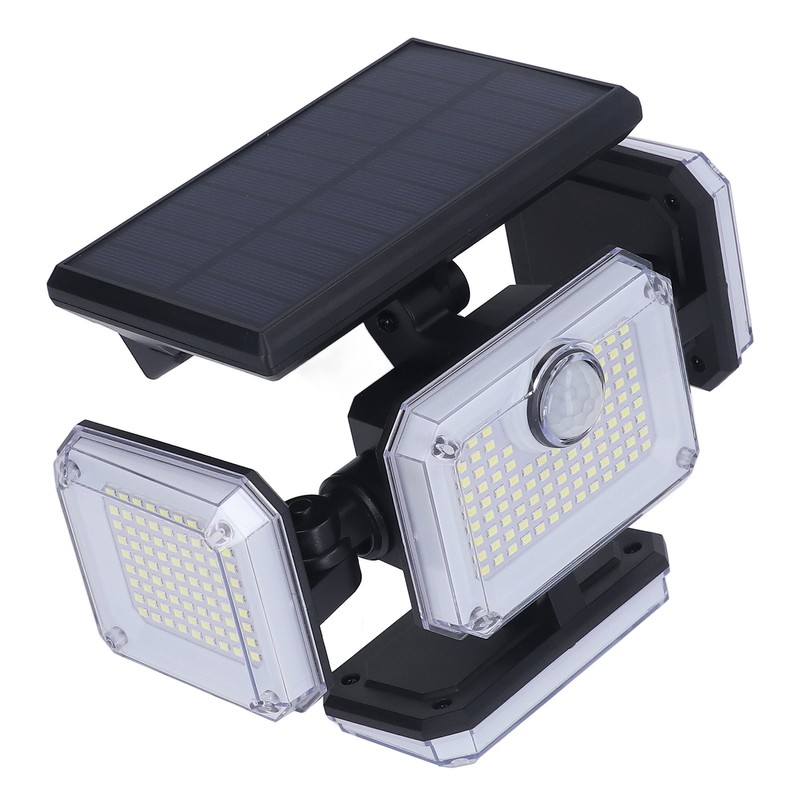 Solar Outdoor Street Light 4 Rotating Head Flexible Foldable IP64