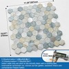 MOFIT Hexagon Peel and Stick Backsplash Tiles Kitchen,Self-Adhesive Metal and
