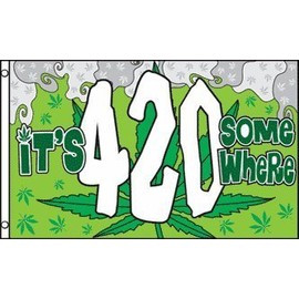It's 4:20 Somewhere 3x5 ft Polyester Flag