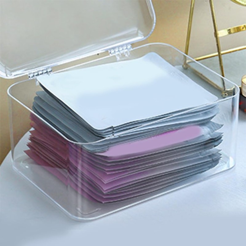 KUNLONGSKY Makeup Face Mask Organizer Dust-Proof Large Capacity Desktop Storage