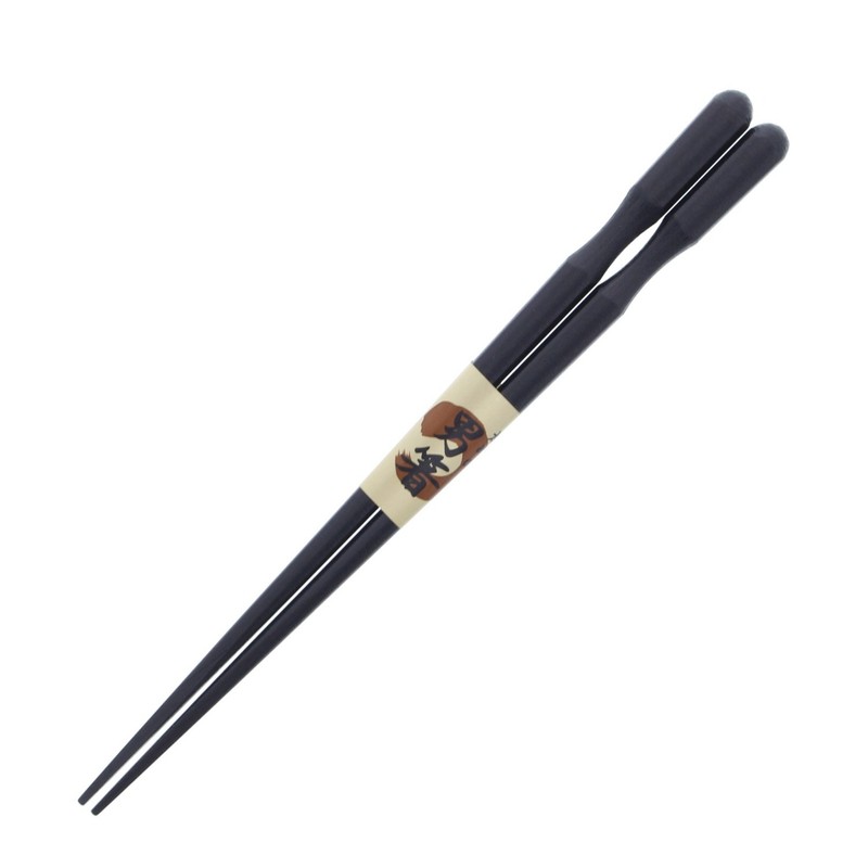Ishida Japanese Chopsticks Men's Thick King General Half Ebony Lacquer