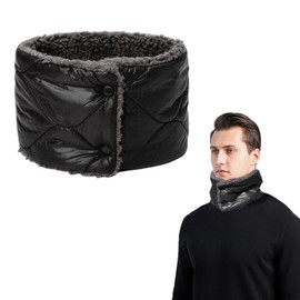 Coollooda Neck Warmer, Men's, Women's, Button Type, Cold Protection, Windproof, Winter Use, Thermal, Warm, Fluffy Fleece Lined, Neck Guard, Solid Color, For Work or School Commutes, Cycling, Fishing,