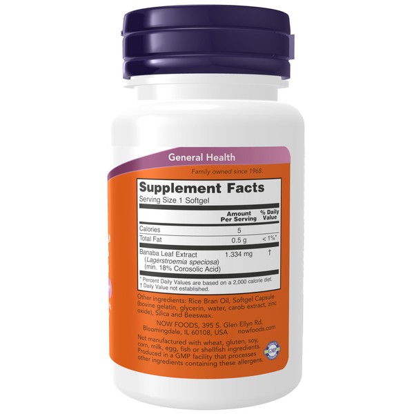 NOW Foods NOW Foods Supplements, GlucoFit? with 18% Corosolic Acid,