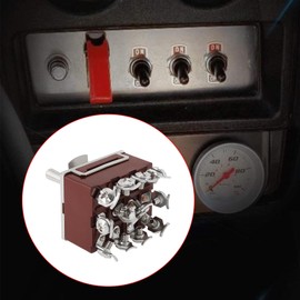 VGOL 4PDT 4P2T Snap-on Toggle Switch 59.6 x 31.6 x 37.1 mm On/Off On Screw Terminal Switch Rocker Switch for Controlling Small Electronic Projects Pack of 2