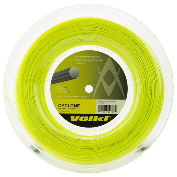 Volkl Cyclone Reel Neon Tennis String ( Yellow, 16-Gram)