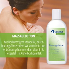 Spitzner Massage Lotion Classic (200 ml) - Relaxing Wellness Lotion with IMP Complex for Protected Skin, No Preservatives