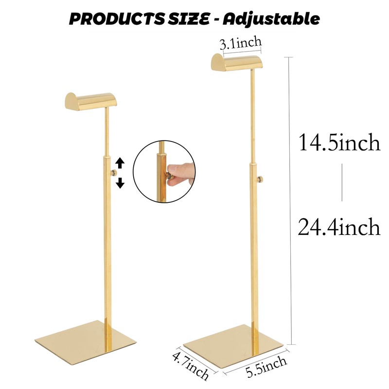 MCKECHSION Handbag Display Stands - 2 Pack Stainless Steel Purse