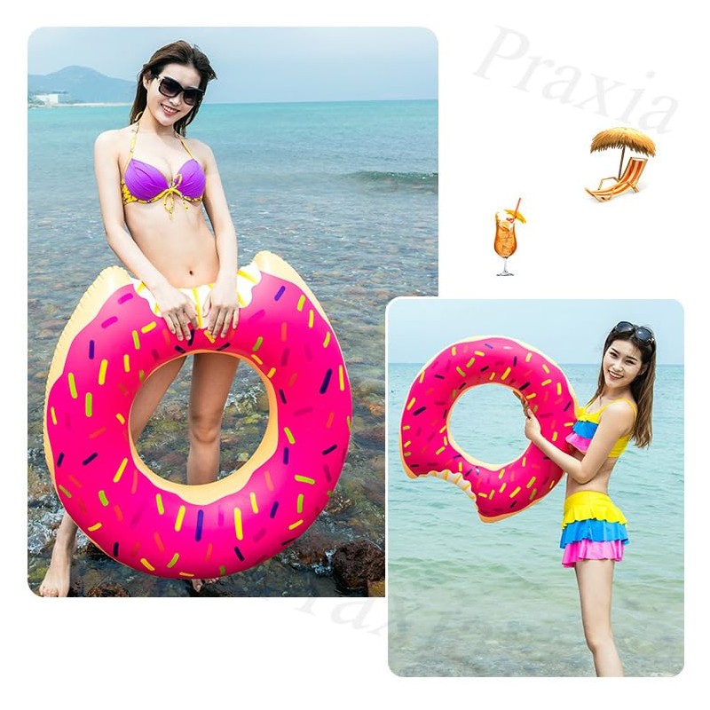 Praxia Float for Kids and Adults, Donut, Chewy Float, Large,