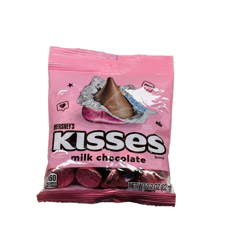 HERSEYS PINK MILK CHOCOLATE KISSES 2.8oz-Brand New-SHIPS N 24 HOURS