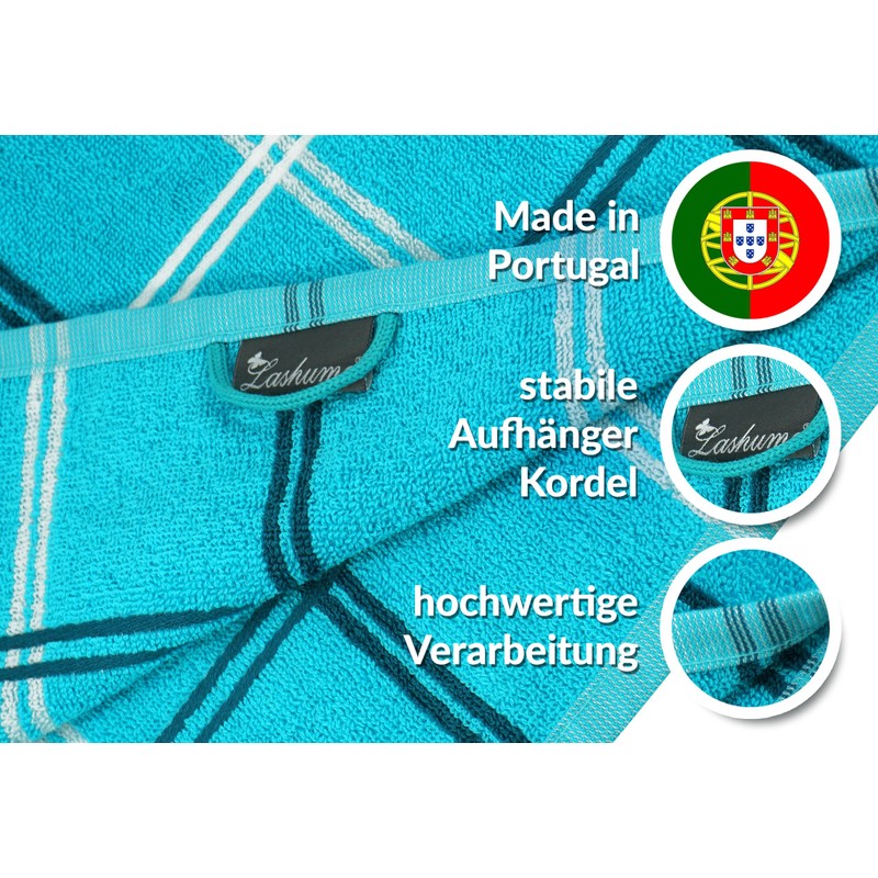 Lashuma Lyon Nautic Terry Tea Towels Set of 3 50