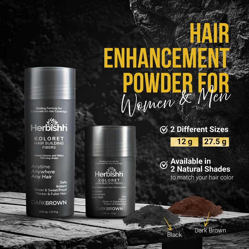 Herbishh Hair Fiber (Dark Brown, 27 G)