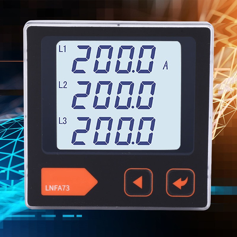 LNFA73 Intelligent LCD Display Digital Three Phase Current Meter AC