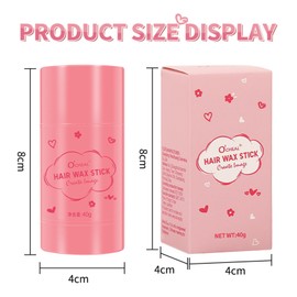 Wax Stick for Hair, Hair Pomade Stick Long-Lasting Styling Wax Stick, Hair Wax Stick Smoothing & Slick Stick for Hair Wigs, Styling Waxes for Fly Away & Edge Frizz Hair 40g