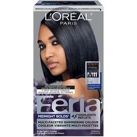 L'Oreal Paris Feria Multi-Faceted Shimmering Permanent Hair Color, M11 dark slate, Hair Dye with Conditioning Oils, Pack of 1