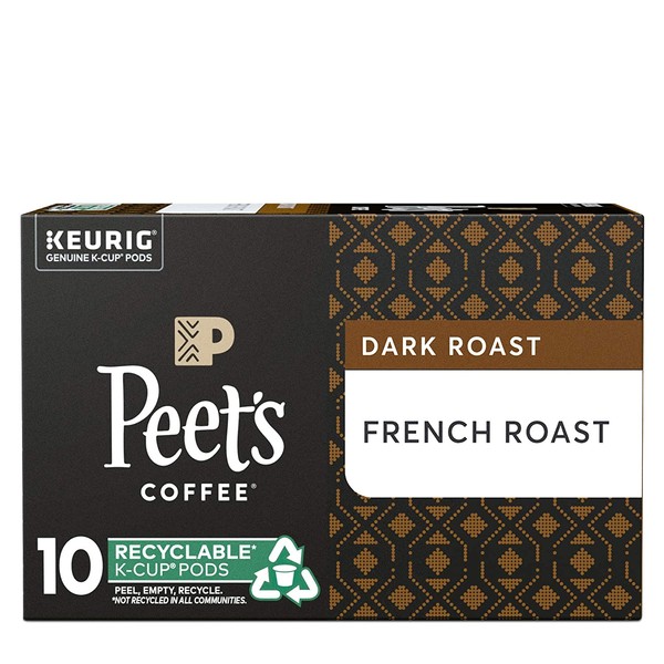 Peet's Coffee French Roast Dark Roast Coffee K-Cup, 10 ct
