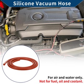 Hihaha Silicone Vacuum Tubing Hose Automotive Vacuum Line High Temperature 4Ft 1/8" 3mm ID 2.5mm Thickness 1 Pcs Red