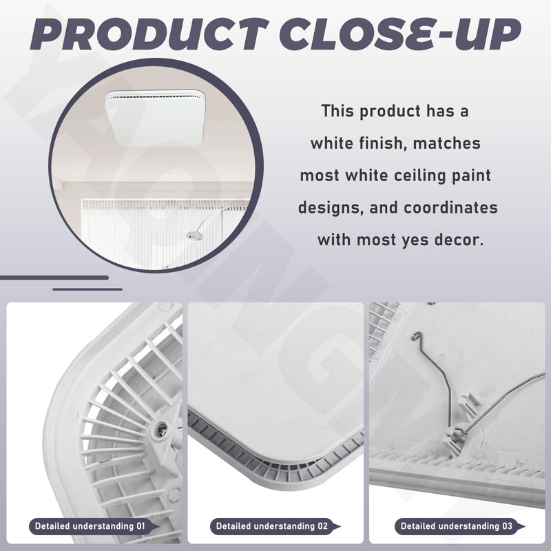 FG701S Universal Bathroom Exhaust Upgrade Grille Cover Compatible with Bro-an