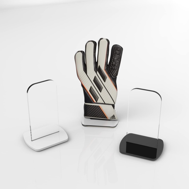 Plexico Football Glove Display Stand/Acrylic Glove Holder/Signed Autographed Holder (Black