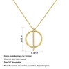 MOLAYES 14k Gold Necklace Dainty Necklace for Women Circular Necklace