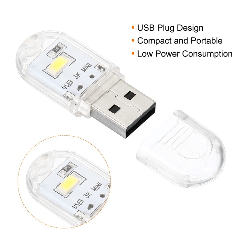 PATIKIL USB Night Light, 3 Pack Portable Plug-in Mini LED