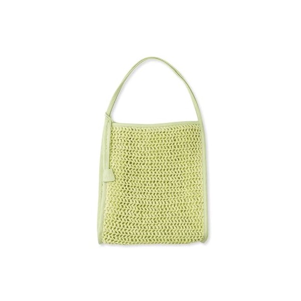 MIRAWEN 09WGB232506 Square Mesh Tote Bag, green, (LIME)