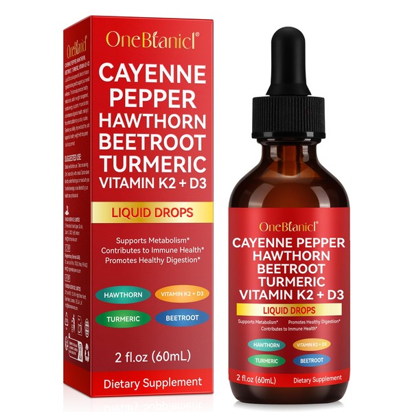 Cayenne Pepper Drops, Rethes Cayenne Pepper Liquid Drops with Hawthorn