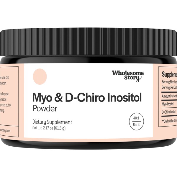 Inositol Supplement Powder | Myo-Inositol & D-Chiro Inositol | Hormonal Balance & Healthy Ovarian Function Support | Vitamin B8 | Great Alternative to Inositol Capsules | 40:1 Ratio | 30-Day Supply