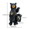 ZYLiWoo Solar Powered Black Bear Statue Decorative Lights - 10