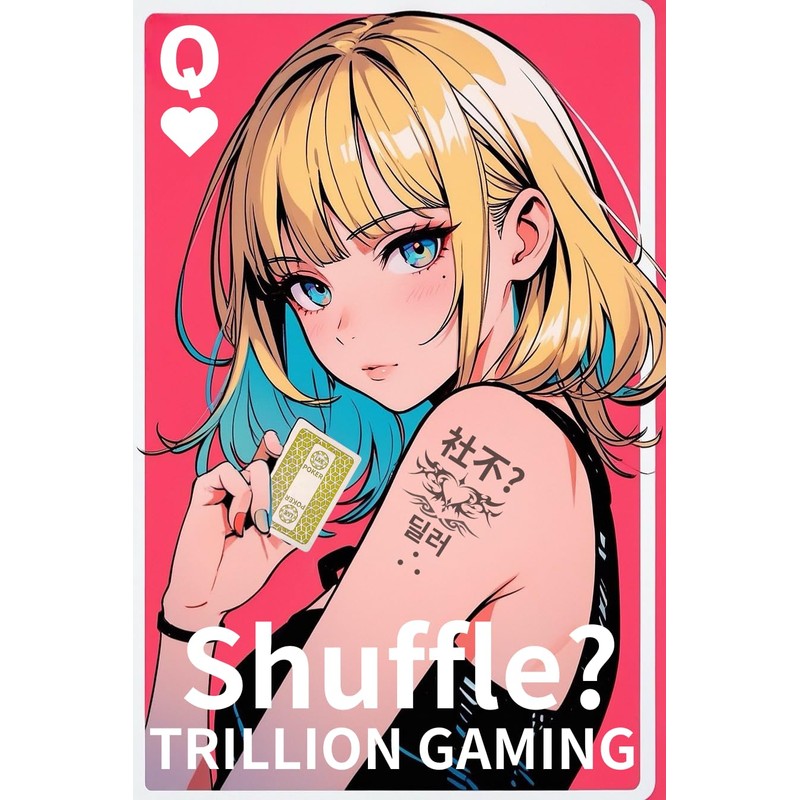 TRILLION GAMING PLAYING CARD 4 COLOR Playing Cards (PIANO BLACK)