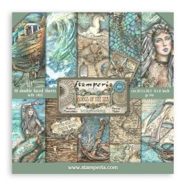 Stamperia Songs Of The Sea 8" x 8"  Double Sided Paper Pad  Scrapbook Paper